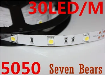 150 yüksek kalite yarı yarıya 5M/LOT RGB Beyaz Sıcak beyaz Şerit Led Lambalar DC/M Olmayan su Geçirmez IP20 5M/Rulo LED 30LED