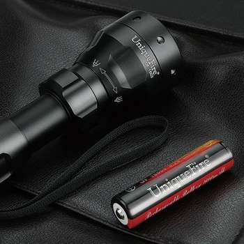1503 UniqueFire-XPE 50mm Dışbükey Lens el Feneri Şarj edilebilir 3 Mod Kompakt Taktik Torche + Sıçan Kuyruğu LED
