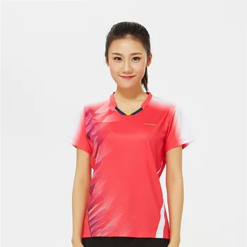 172016 ST KAWASAKİ Marka V yaka Yaz Spor T-Shirt Hızlı Kuru Polyester Badminton Masa Tenisi Gömlekler Fitness Spor Giyim-