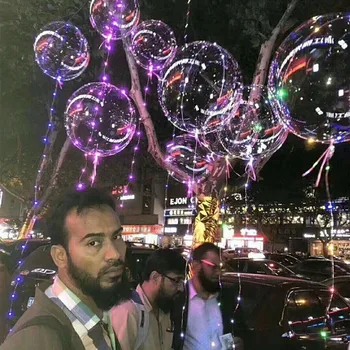 18 inç Dekoratif Doğum günü Düğün Noel Partisi ,Helyum ile Doldurulabilir İçin 72 saat Sürer BoBo Balon LED Işıklar -