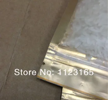 18X26CM,100 X Şeffaf Mat Alüminyum Folyo Zip Kilit Çanta iç Altın - açılıp kapanabilir folyo Ziplcok açık ön plastik torbalar