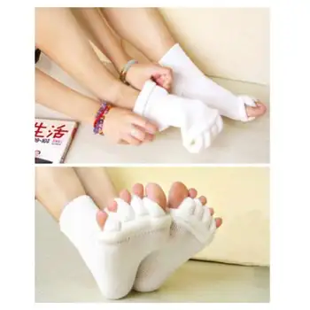 1Pair Ayak Masaj Ayak Çorap Ayak Sağlık Bakım Rahatlatıcı Sıkıştırma Çorap Ayak Ayak Ağrı kesici Uyku Ayırıcı Masaj Parmağı