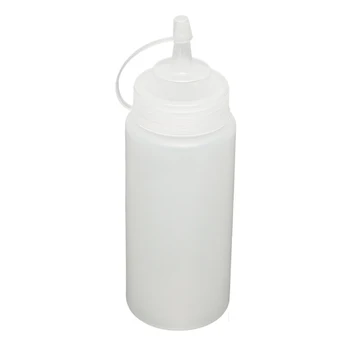1X Açık Beyaz Plastik Sıkmak Sosu 4,5 Yağ Şişeleri Şişe Ketçap