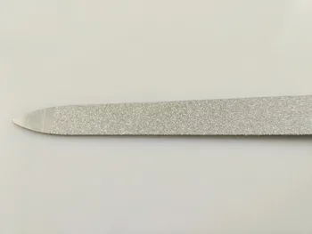 1X Paslanmaz Çelik Profesyonel Tırnak Dosya Tampon Çift taraflı Taşlama Çubuk Manikür Pedikür Fırçalayın Tırnak Sanat