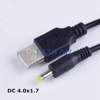 2.0 siyah DC Güç Fiş Adaptörü USB 1.7 / 4.0*1.7 mm 4.0 mm x 1.7 mm 4.0 mm/1.5 mm Jack şarj Kablosu 1M SAATLERİ*4.0 DC Dönüştürmek