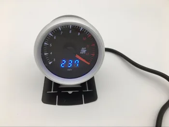 2.5 İnç 60 mm Egzoz Gaz Sıcaklığı Göstergesi Çift Adet Dijital Analog Ekran Mavi Sensör İle LED