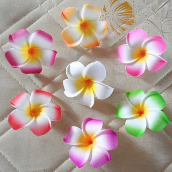 2,75 7 Düğün İçin 10 unids Hawaii Plumeria Frangipani Köpük Çiçek Ziyafet Süslemeleri Masa Dekorasyonu Romantik Çapı CM /
