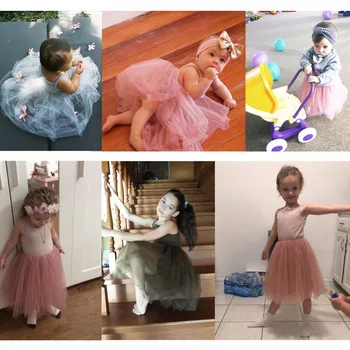 2-9Y Yaz Kız Elbiseleri Kaliteli Bebek TuTu Elbise Kız Giyim Sevimli Örgü Parti Doğum günü Prenses Çocuk Elbise