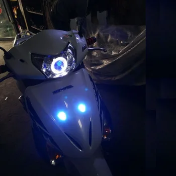 2 adet 12 V 18mm Kartal Göz farları Buzlu lens Gündüz Oto Araba Van Motosiklet su Geçirmez RV Kamp için Yan işaret Aydınlatması LED
