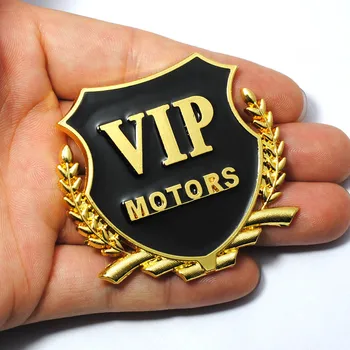 2 adet/Lot 3D Logo VIP MOTORLAR Metal Araba Krom Amblem Rozet Çıkartma Kapı Pencere Vücut Otomatik Dekor DİY Etiket Araba Dekorasyon Stil