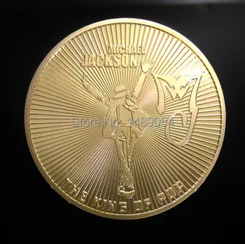 2 adet Michael Jackson Grammy ödüllü rock şarkı şarkıcı müzisyen 24k altın Amerikan Hatıra sikke kaplama