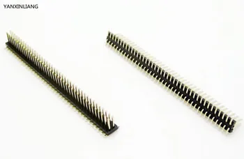 2 adet Pitch 1.27 mm 100 Pin 2x50Pin SMT Çift Arduino Siyah Erkek Kırılabilir Pin Header Konnektör Şerit Satır SMD