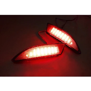 2 ADET su Geçirmez Arka tampon reflektör Araba Işık Kaynağı Parlak Ford 2012 Yeni Gelmesi İçin Şerit Kırmızı Kuyruk Aydınlatma gündüz farı Özel LED