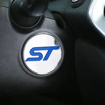 2009 Ford Fiesta Ecosport için Jameo Otomatik ABS Krom ST Payetler Kontak Anahtarı Yüzük Çıkartma - 2016 Bir Anahtar Star Stop Aksesuarları