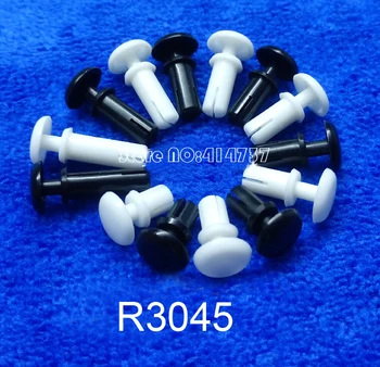200pcs/lot R3045 R tipi naylon perçin Beyaz/Siyah Plastik Naylon Perçin
