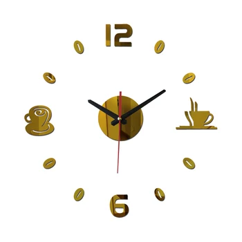 2016 duvar saati kuvars izle diy saatler akrilik ayna modern 3d çıkartmalar reloj içlerinden horloge Oturma Odası kahve Duvar sticker
