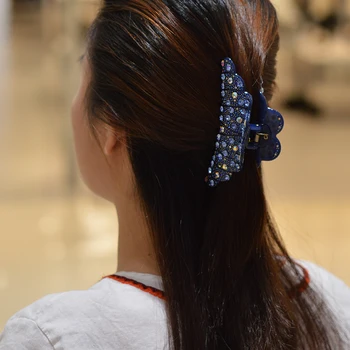2016 Yeni Kore Çiçek Taç Saç Pençe Kadınlar İçin Kızlar Saç Aksesuarları Saç Klipleri Festivali Büyüleyici Şey Hediye Rhinestone