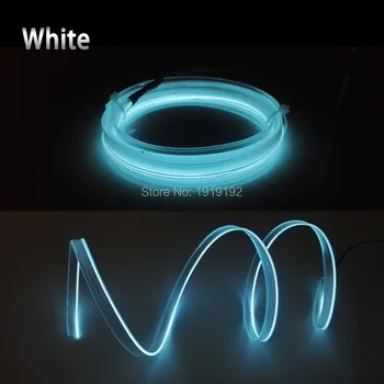 2017 2.3 mm-etek 1Meter 10 Renk Araba Ses İçin DC ile Güçlendirilmiş Esnek EL Tel Neon Işık-ÖZELLİKLE Gece Parti Dekor Aktif Seçin