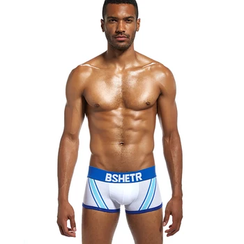 2017 BSHETR Sıcak Satış Erkek iç Çamaşırı Erkek Boxer Moda Pamuk Marka Boxer Şortlar Erkek Seksi Külot Erkek Pantolon Külot
