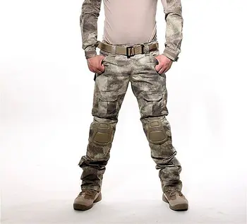 2017 Erkek Kamuflaj pantolon askeri Taktik ordu camo kargo pantolon Erkek şalvar Çok dizlikler Pantolon Cepleri 051310