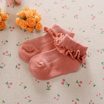 2017 Kız Bebek Pamuk Kızlar Bebek sevimli Prenses çorap meias yeni doğan bebek kız çorap çocuk bebe Maia 0 çorap çiçek Çorap-2y
