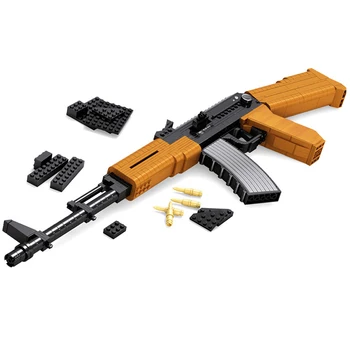 2017 Sıcak Satış bina blok DİY Nerfs Elit Silah Model keskin Nişancı Tüfeği Silah Modeli Yapı taşı Çocuklar İçin Plastik Oyuncak Hediye Seti