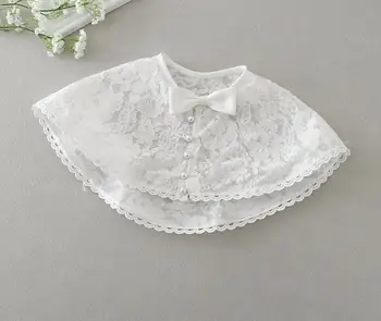 2017 Yeni Beyaz Kız Bebek Vaftiz elbiseler kız Bebek Vaftiz Dress1 Yıl Doğum günü Partisi Kız Bebek Elbise + Şal