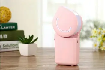 2017 Yeni gülümseme yüz tutamak mini klima fan soğutma fanı 600mAH pil ofisi USB fan