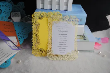 2017 yeni varış sıcak gül düğün davetiye vintage lazer zarf ile dantel tebrik kartı kesme el yapımı