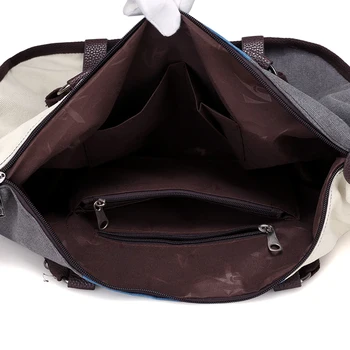 2018 Yeni Kanvas Çanta omuz Çantası Kadın Omuz Çantaları Moda Casual Messenger çanta Yüksek Kapasiteli Bayan Kırkyama Tarzı tasarım Çanta
