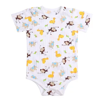 2018 Yeni Moda bebek Romper unisex pamuk Kısa kollu yeni doğan bebek kıyafetleri roupas de bebe seti Bebek giyim Tulum