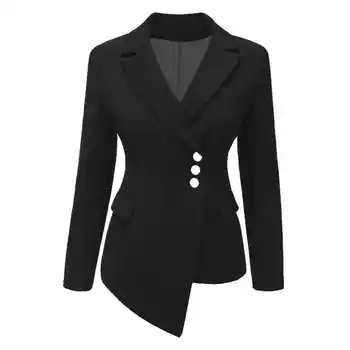 2018 Yeni Moda Elbise Kadın Blazer Tulum Unregular Ofis Bayanlar Blazers Bahar Kadın Büyük Boyutu S-XXXL Haki Siyah Kırmızı hap