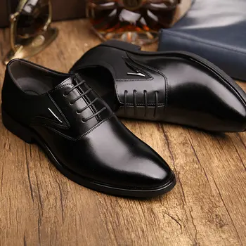 2018 Yeni Moda İş Hakiki Deri Erkek Sivri burunlu gelinlik ayakkabı erkek Ayakkabı Oxford CC-69