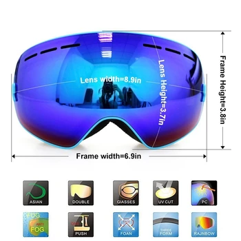 201P GOG Yetişkin Kar Gözlüğü Kayak COPOZZ Yeni Kayak Gözlüğü Polarize lens UV400 Sneeuwbril Snowboard Çift Anti-sis Kayak Gözlükleri