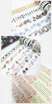 20Designs Çince klasik stil Çiçek/Kız Desen Japon Washi Sticker Etiket Yapıştırıcı DİY Maskeleme Kağıt Bant Dekoratif/