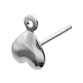 20pcs/lot Gümüş Renk Kalp Küpe K0747 DİY Takı için Delik Bakır Kulak Takı Bulguları Kulak Yazılan Çivi Stud