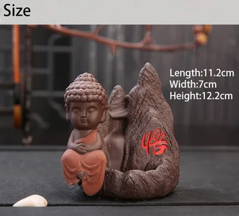 20Pcs Tütsü + Buddha Tütsü Brülör Yaratıcı taş döşeli Tabanı Keşiş Buda Tütsü tütsü kabı Geri Tütsü Brülör Ev Dekorasyonu Koniler