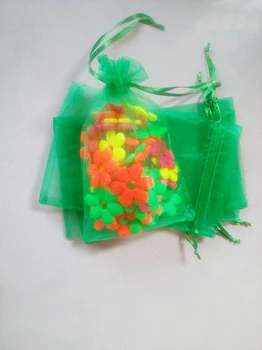 20pcs Çim yeşil organze hediyelik çanta kadın olay için parti çantaları İpli çanta Takı Ekran Çanta diy aksesuarlar Çrş 20x30cm