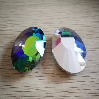 20pieces 50mm Rainbow Oval Yönlü Kristal Prizma Avize Prizma SunCatcher Parça Aydınlatma İçin Kolye çok Yönlü