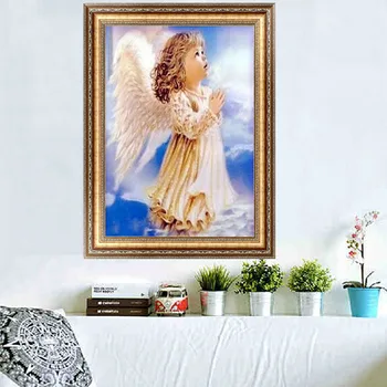 24cm 33 melek Kız Elmas Nakış 5D Elmas DİY Boyama Çapraz Dikiş Ev Dekorasyonu*