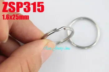 25mm paslanmaz çelik Sıradan tarzı anahtar halkası Anahtarlık takı Anahtarlık 100pcs ZSP315 aksesuar parçaları DİY Split