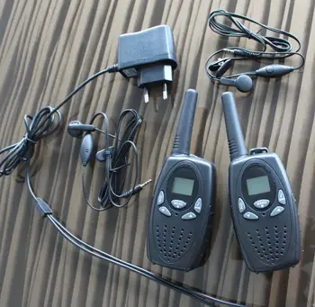 2PC TS628 1 w Taşınabilir Walkie Talkie interkom radyolar PMR iki Yönlü Telsiz alıcı-Verici çift monitör w/ kulaklık şarj cihazı