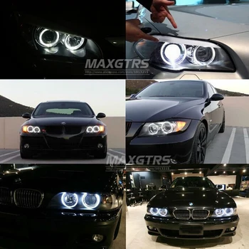 2x Pamuk Işık Melek Göz Abajurlar İle gündüz farı Araba Motosiklet Sis Işık Halo Halkalar su Geçirmez Otomatik Far Sinyal LED