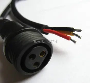 3 Siyah Erkek ve Kadın pinleri, yeni 10 set Tak Kablosu IP68 kablo , Ücretsiz kargo su Geçirmez Bağlayıcı Tel Led