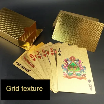 3 Stil Altın İskambil Kartları Güverte altın varak poker Sihirli kart numarası 24K Altın folyo Plastik poker Dayanıklı su Geçirmez Kartları ayarlayın