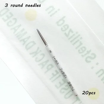 3 Yuvarlak iğne el ile kalem Yarı kalıcı makyaj için manuel sis kalem iğne r3 microblading Kaş kalemi iğne