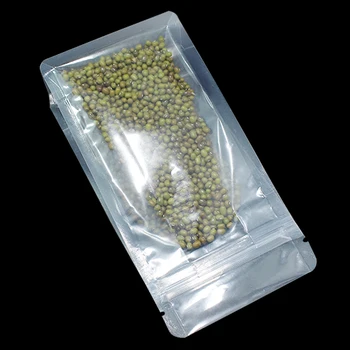 300Pcs/Lot 12*22+5cm şeffaf Plastik Zip Kilit Çanta Poşet Yan Reclosable Kilitli Ambalaj Saklama Çantası Gıda Sınıfı Körüklü Ayağa