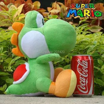 30cm Super Mario Bros Yoshi Yumuşak Yeşil Peluş Oyuncaklar Etiketi Hediye İle Çocuklar İçin Oyuncak