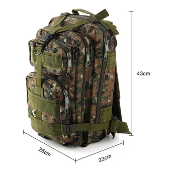 30L Unisex su Geçirmez Naylon Askeri Taktik Ordu Sırt çantası Büyük Kapasiteli Yürüyüş Hayatta kalma Çanta Açık Kamp Seyahat Sırt çantası