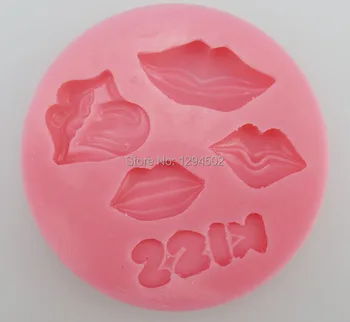 345 Yeni! Ücretsiz Kargo Seksi dudaklar Silikon Kalıp Kek Dekorasyon Fondan Pasta 3D Gıda Sınıfı Silikon Kalıp Şeklinde